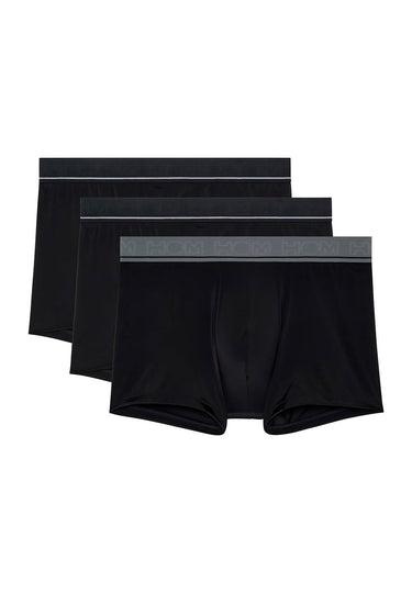 Front cutout view of HO black/black/black  Boxer Briefs 3p