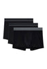 Front cutout view of HO black/black/black  Boxer Briefs 3p