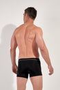 Back view of a men model wearing HO black/black/black  Boxer Briefs 3p
