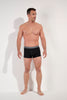 Full-body view of a men model wearing HO black/black/black  Boxer Briefs 3p