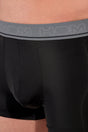 Close-up view of a men model wearing HO black/black/black  Boxer Briefs 3p