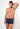 Front view of a men model wearing HO navy  Boxer Briefs