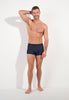 Full-body view of a men model wearing HO navy  Boxer Briefs