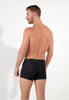 Back view of a men model wearing HO black print  Boxer Briefs