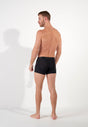 General view of a men model wearing HO black print  Boxer Briefs
