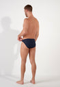 General view of a men model wearing HO navy  Comfort Micro Briefs
