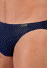 Close-up view of a men model wearing HO navy  Comfort Micro Briefs
