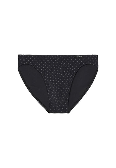 Front cutout view of HO black print  Comfort Micro Briefs