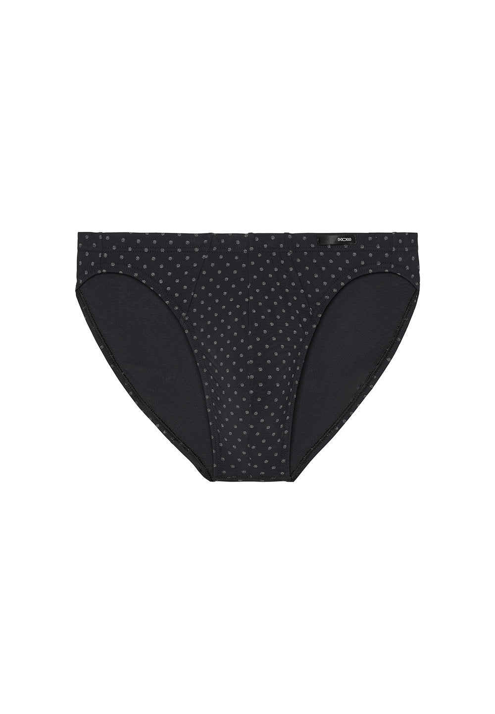 Front cutout view of HO black print  Comfort Micro Briefs