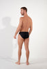 General view of a men model wearing HO black print  Comfort Micro Briefs