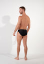 General view of a men model wearing HO black print  Comfort Micro Briefs