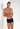Front view of a men model wearing HO black modal/viscose/tencel Comfort Boxer Briefs