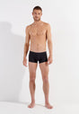 General view of a men model wearing HO black modal/viscose/tencel Comfort Boxer Briefs