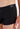 Close-up view of a men model wearing HO black modal/viscose/tencel Comfort Boxer Briefs