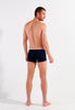 General view of a men model wearing HO navy modal/viscose/tencel Comfort Boxer Briefs