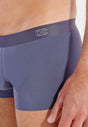 Close-up view of a men model wearing HO grey modal/viscose/tencel Comfort Boxer Briefs