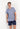 Front view of a men model wearing HO navy cotton Short Sleepwear