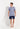 Full-body view of a men model wearing HO navy cotton Short Sleepwear