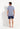 General view of a men model wearing HO navy cotton Short Sleepwear