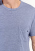 Close-up view of a men model wearing HO navy cotton Short Sleepwear
