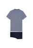 Front cutout view of HO navy cotton Short Sleepwear