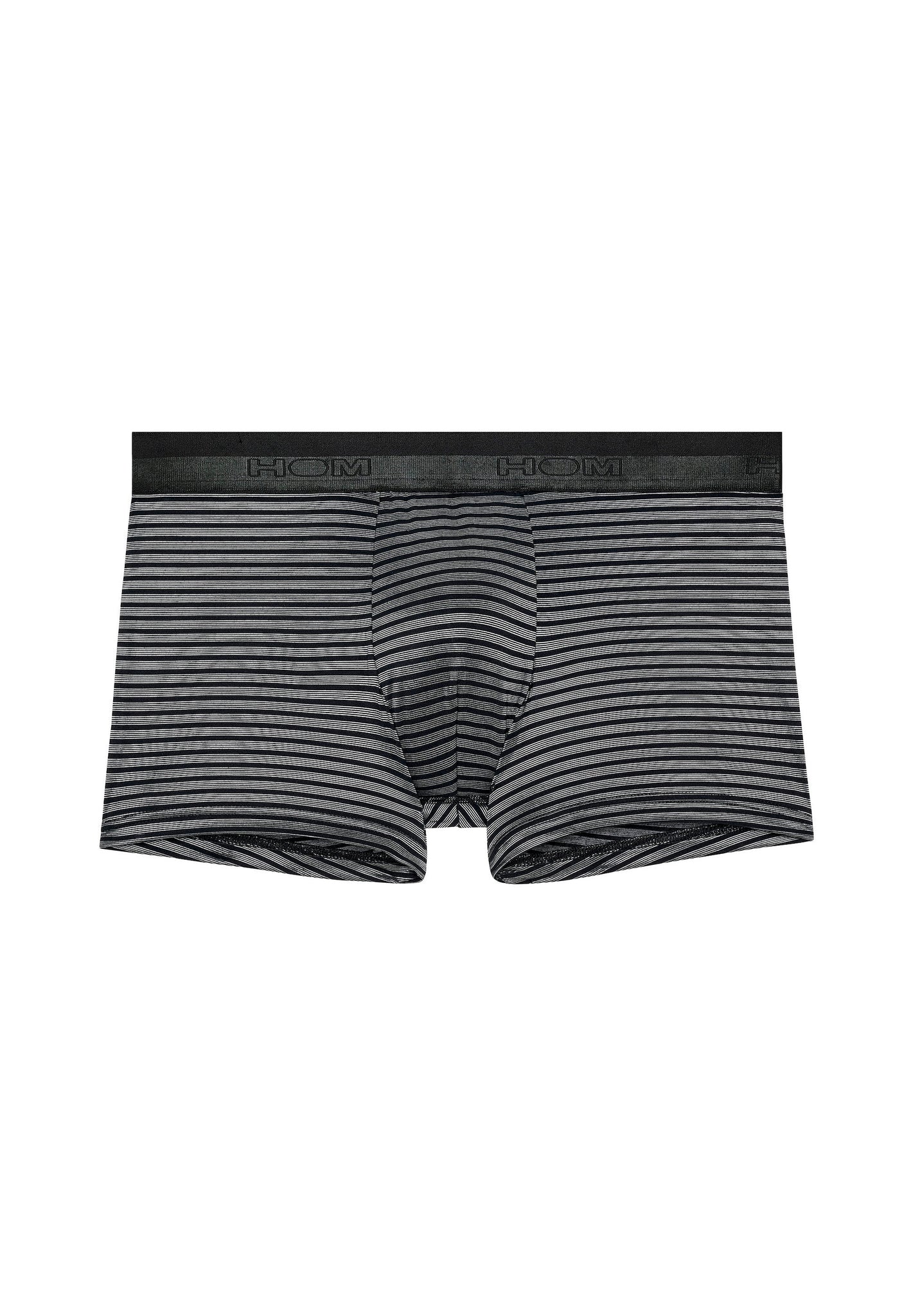 Front cutout view of HO black/white stripes modal/viscose/tencel Boxer Briefs