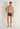 Full-body view of a men model wearing HO black/white stripes modal/viscose/tencel Boxer Briefs