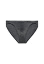 Front cutout view of HO black/white stripes modal/viscose/tencel Comfort Micro Briefs