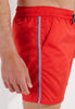 Close-up view of a men model wearing HO red  Beach Boxer
