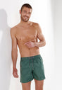 Front view of a men model wearing HO khaki green  Beach Boxer
