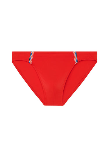 Front cutout view of HO red  Swim Micro Briefs