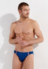 Front view of a men model wearing HO navy  Swim Micro Briefs