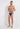 Full-body view of a men model wearing HO navy  Swim Micro Briefs