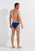 General view of a men model wearing HO navy  Swim Micro Briefs