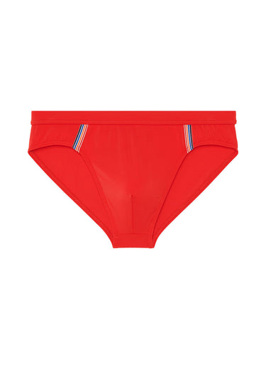 Front cutout view of HO red  Swim Mini Briefs