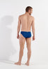 General view of a men model wearing HO navy  Swim Mini Briefs