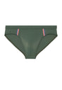 Front cutout view of HO khaki green  Swim Mini Briefs