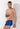 Front view of a men model wearing HO navy  Swim Shorts