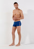 Full-body view of a men model wearing HO navy  Swim Shorts