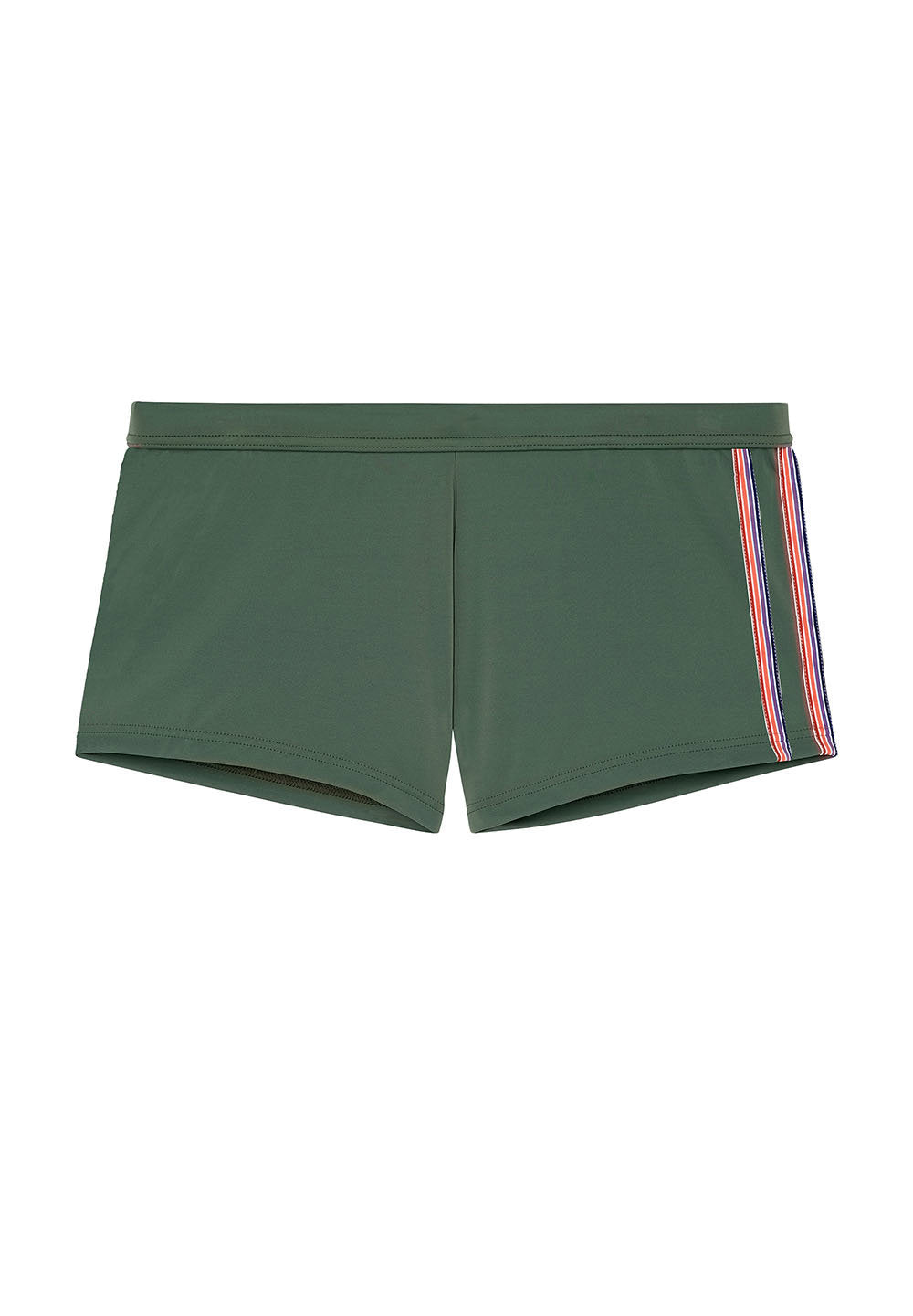 Front cutout view of HO khaki green  Swim Shorts