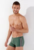 Front view of a men model wearing HO khaki green  Swim Shorts