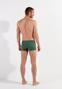 General view of a men model wearing HO khaki green  Swim Shorts