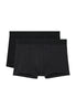 Front cutout view of HO black/black print cotton Boxer Briefs HO1 2p