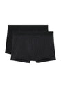 Front cutout view of HO black/black print cotton Boxer Briefs HO1 2p