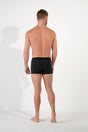 General view of a men model wearing HO black/black print cotton Boxer Briefs HO1 2p