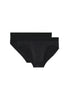 Front cutout view of HO black/black print cotton Mini Briefs HO1 2p