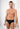 General view of a men model wearing HO black/black print cotton Mini Briefs HO1 2p