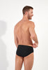 Back view of a men model wearing HO black/black print cotton Mini Briefs HO1 2p