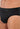 Close-up view of a men model wearing HO black/black print cotton Mini Briefs HO1 2p