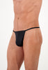 General view of a men model wearing HO black  G-String